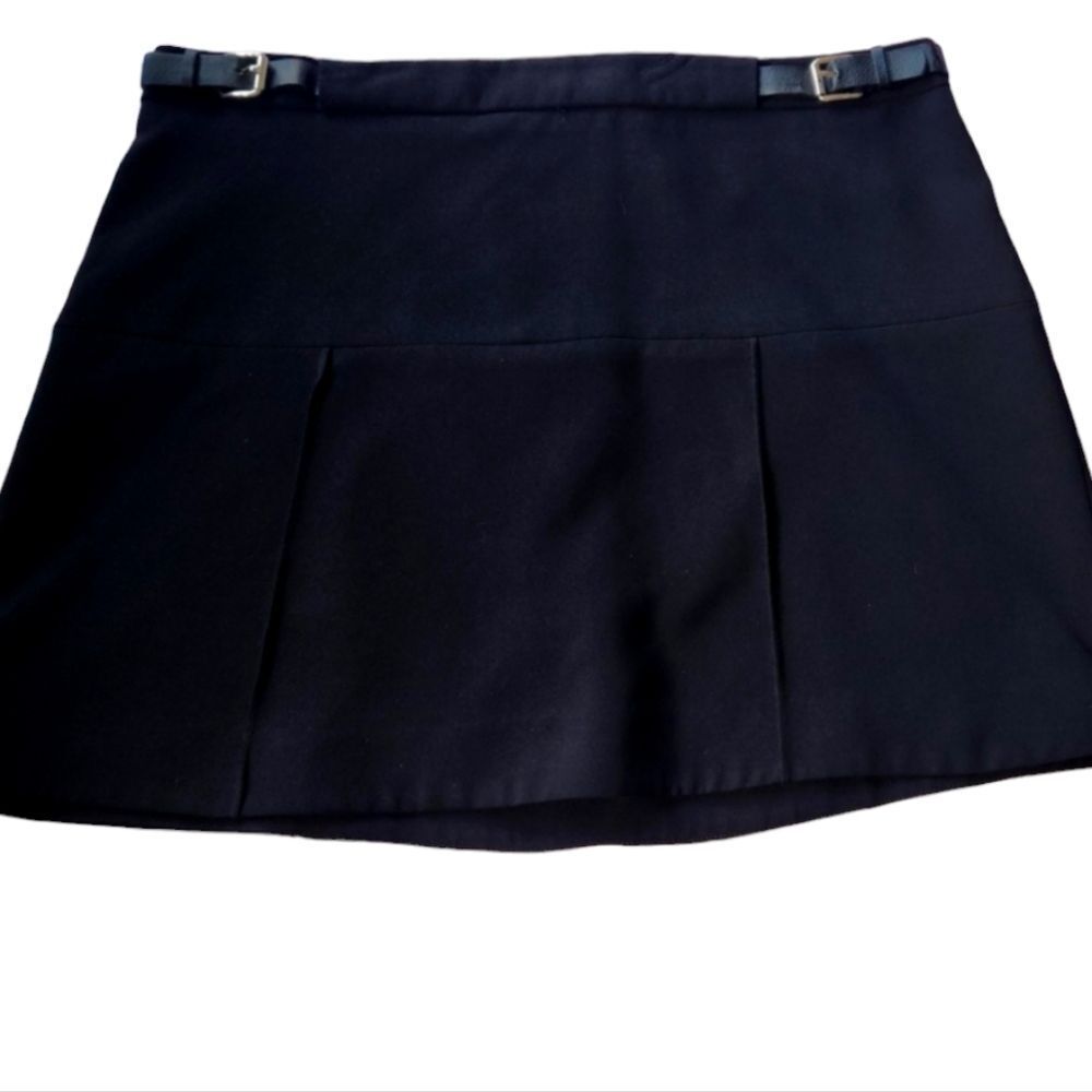 EXPRESS Double Gold Belted Fitted Mini Skirt Size 10